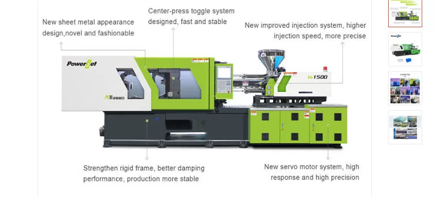 180 Ton Horizontal New Bottle Cap Making Injection Molding Machine